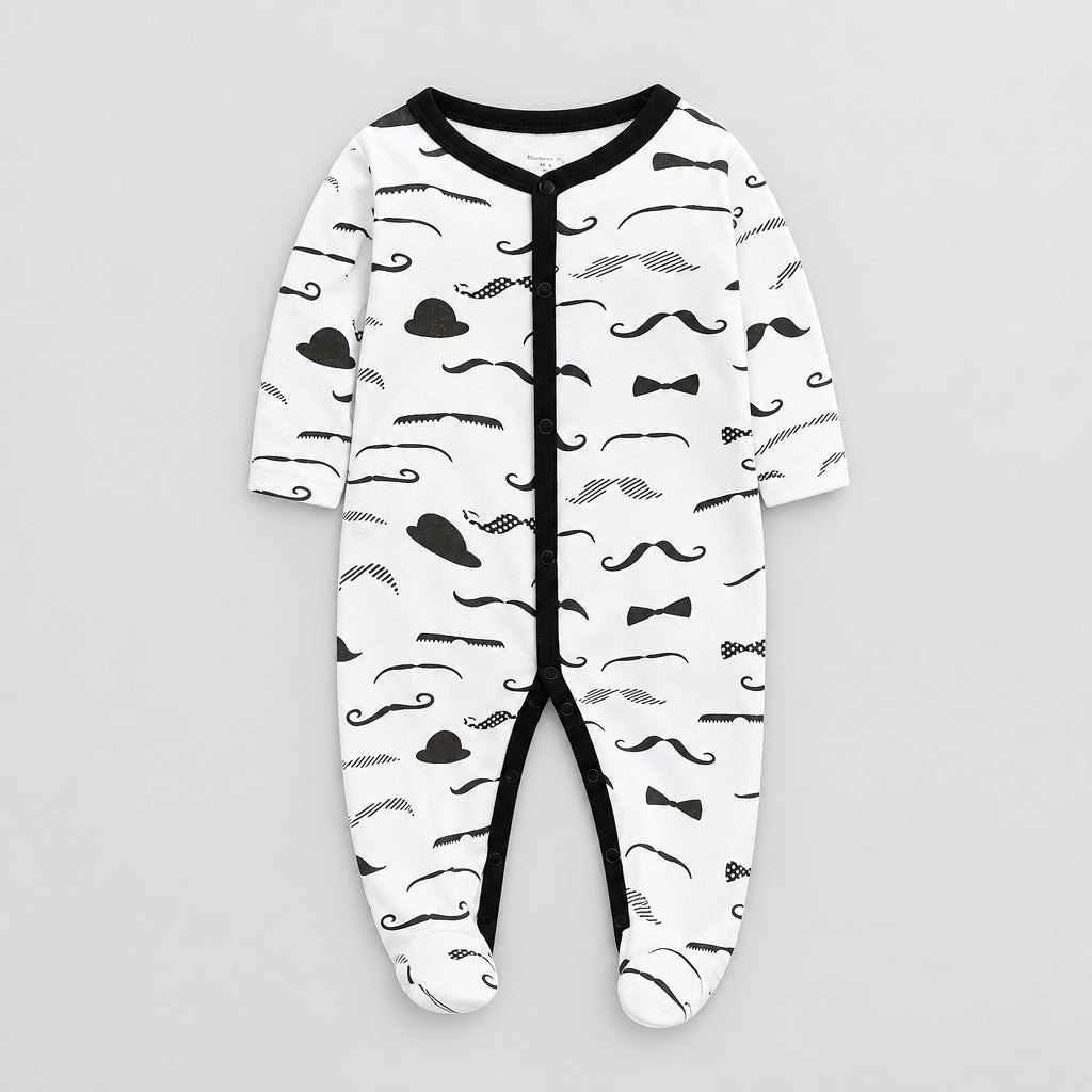 Back view of cotton baby romper
