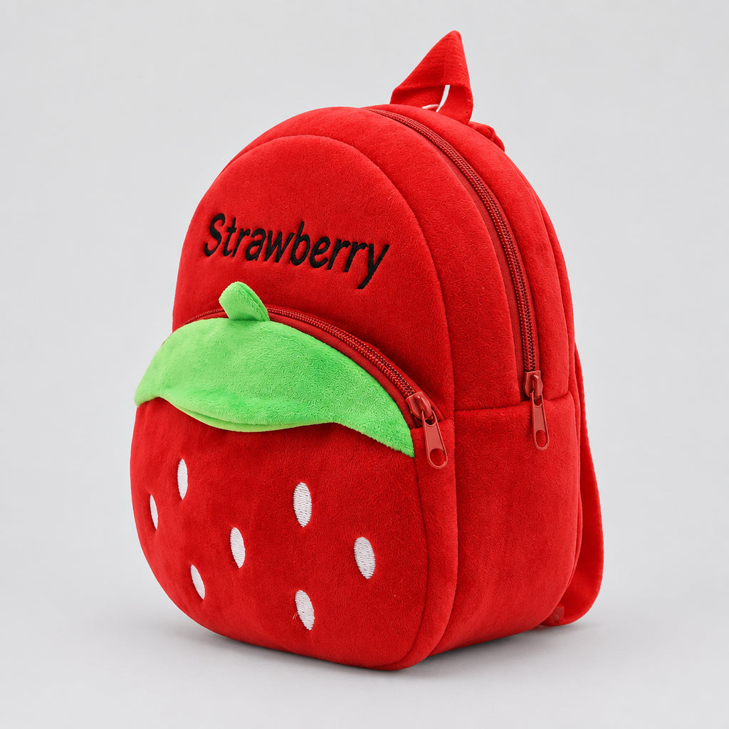 Cute strawberry baby backpack for toddlers.