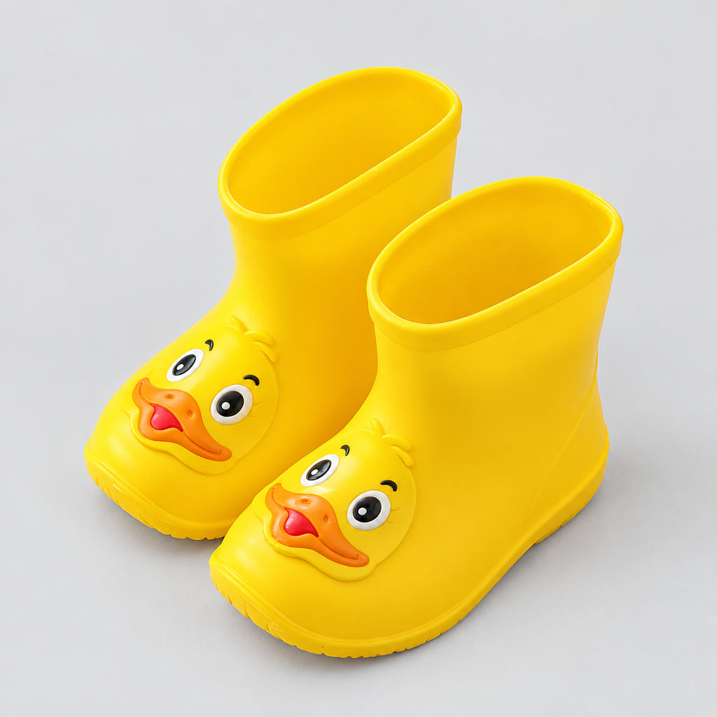 Yellow deer cartoon rain boots for kids